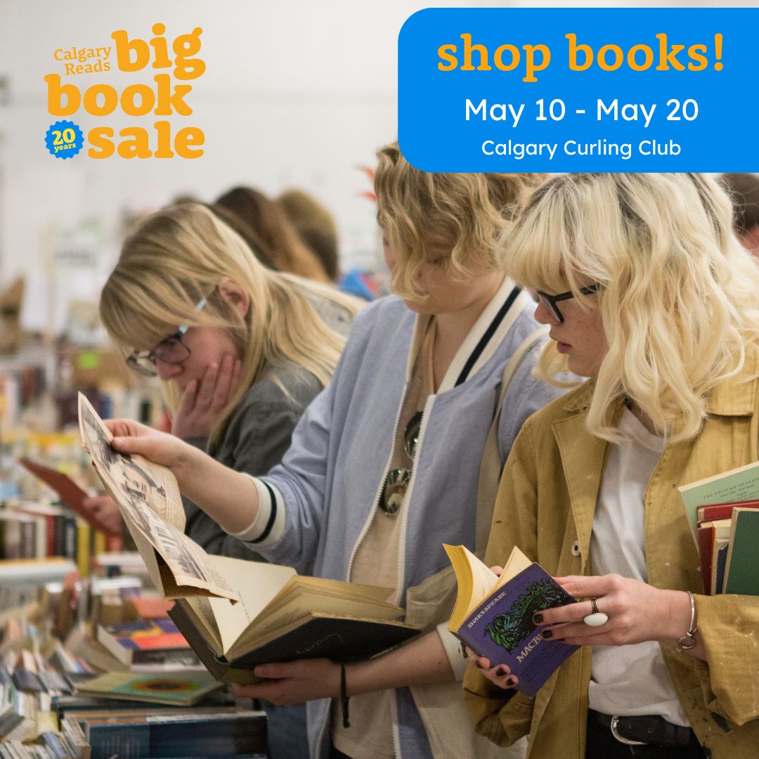 Ready to find fantastic books at unbeatable prices? Shop 175,000+ gently used books of every genre at #CalgaryReadsBigBookSale & help local children become joyful readers! Calgary Curling Club May 10-20 (by appt. May 10 & 11) buff.ly/3Ty8a4C