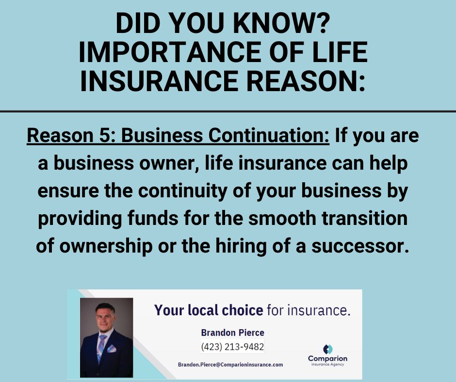 Did you know? The importance of life insurance reason 5! #Lifeinsurance #Lifeinsurancematters #Terminsurance #Wholelifeinsurance #Financialfreedom #Lifeinsuranceagent #Incomeprotection