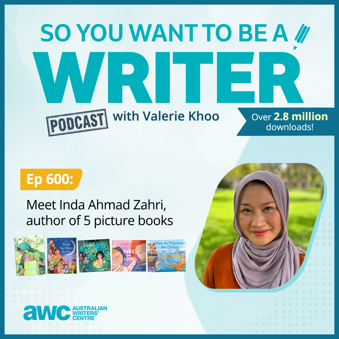 Meet Inda Ahmad Zahri, author of 5 picture books. Listen to the latest episode of ‘So You Want to be a Writer’ on your favourite podcast app, or follow the link: writerscentre.com.au/blog/ep-600/