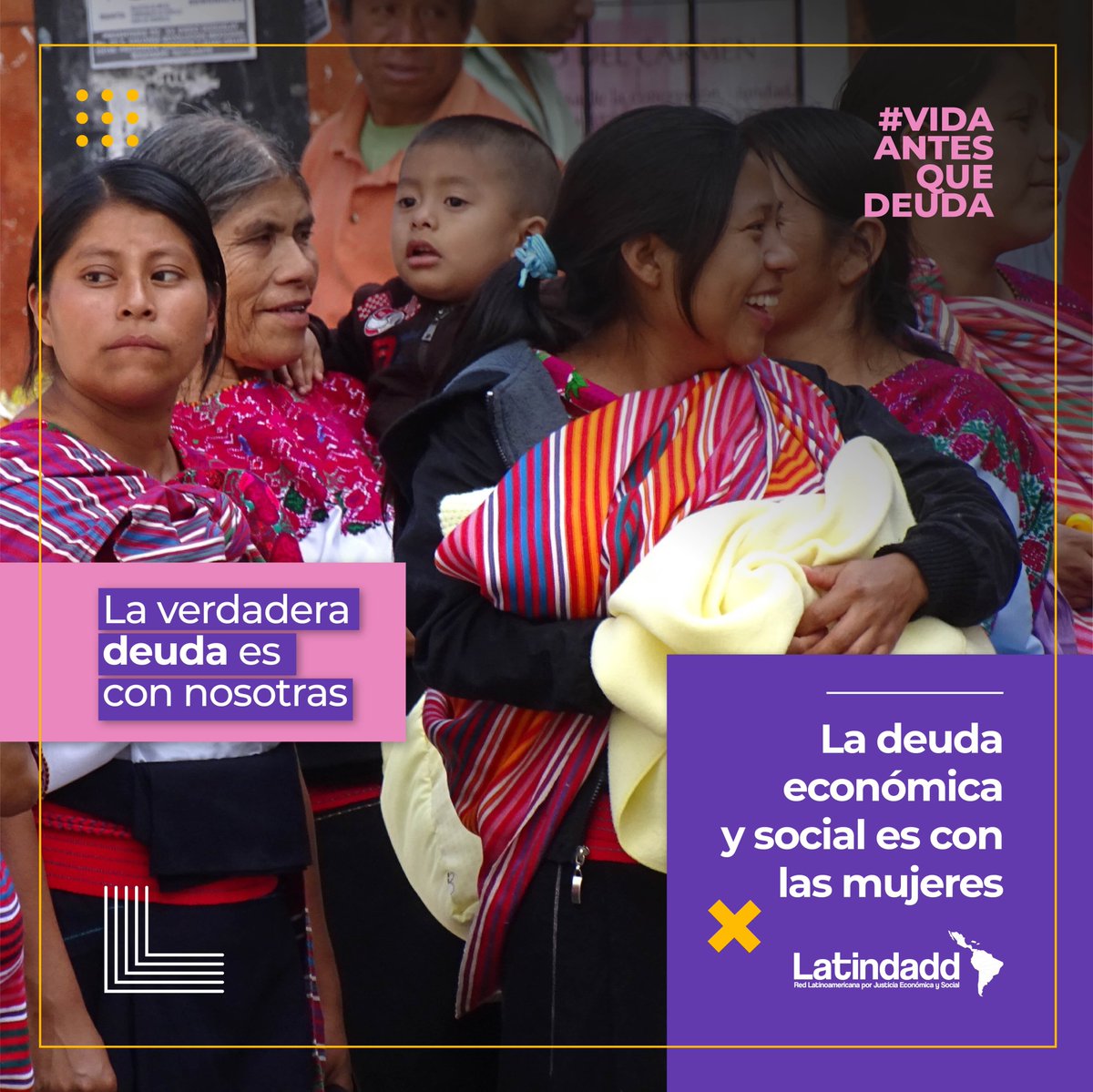 La deuda es con nosotras 🔥 La #deuda más grande de los estados, es la #DeudaSocial que se tiene con las #mujeres que realizan un trabajo no reconocido ni remunerado y que sostiene la #economía nacional. Revisa el estudio 'Mujeres, deuda y desigualdades de género'🔗🤳…