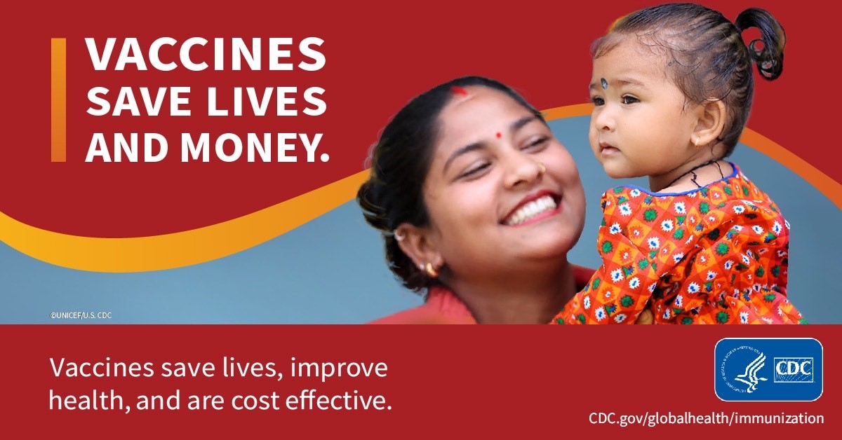 The CDC's commitment to global immunization is crucial in protecting lives and livelihoods worldwide. By strengthening vaccination programs and promoting access and acceptance, we can build a healthier, safer future for all. Info: bit.ly/3TR962U #WorldInmunizationWeek
