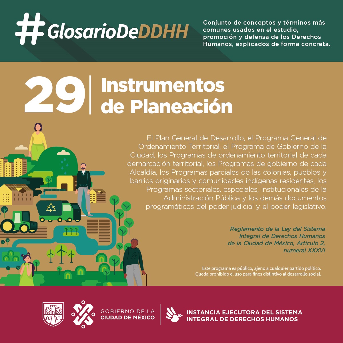 💡¿#SabíasQué? | En la Ciudad de México existen diversos #InstrumentosDePlaneación con enfoque de #DerechosHumanos, basados en la Ley del Sistema Integral de #DDHH de la #CDMX. Te invitamos a consultar y descargar el #GlosarioDDHH en: 👇🏼 🌐 sidh.cdmx.gob.mx/glosario-DDHH