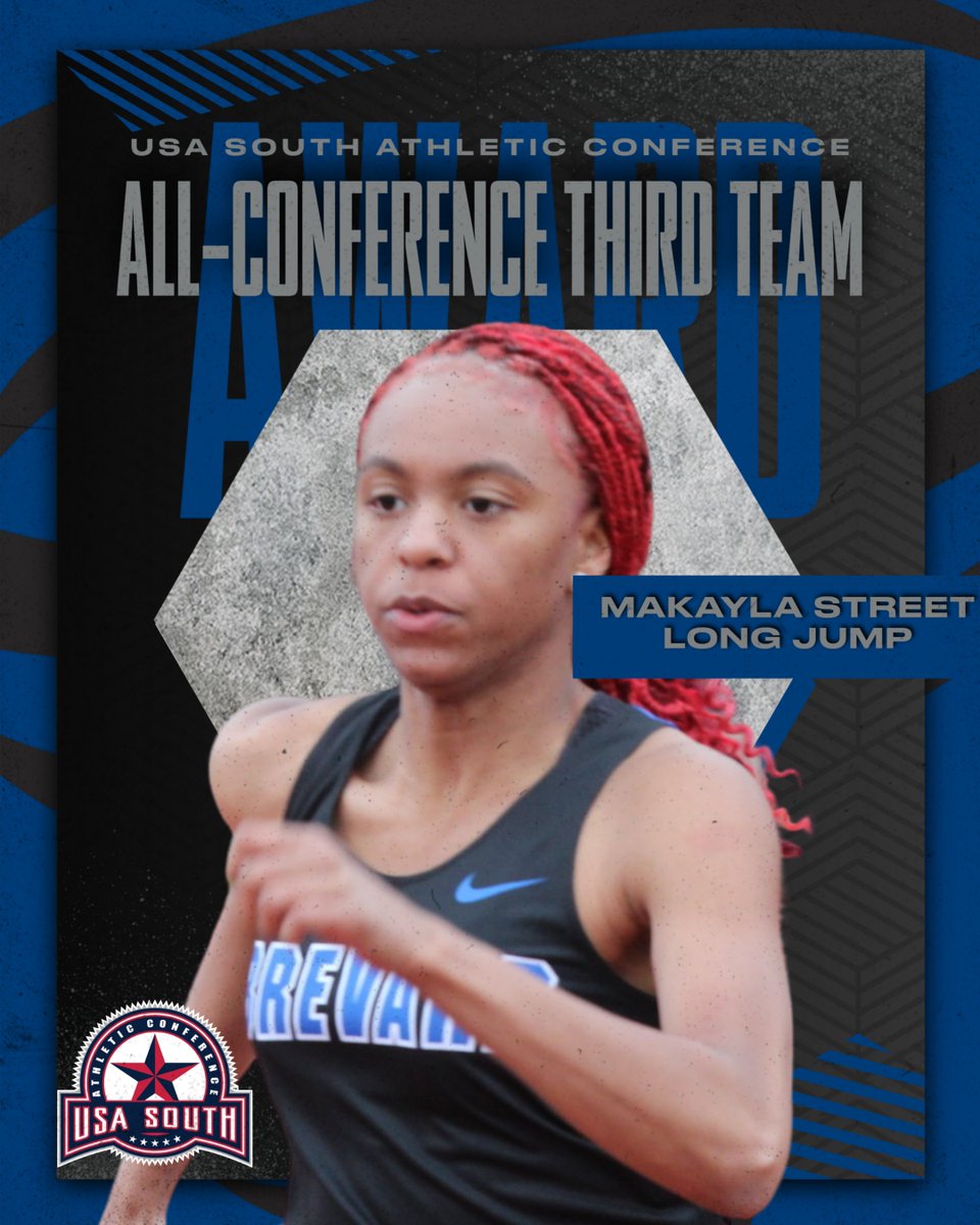 Track & Field: Congrats to @BC_XCTF sophomore Makayla Street on her standout performance at the USA South T&F Championships! 

🏆 Field Athlete of the Meet
🥈 USAS All-Conference Second Team - High Jump, Triple Jump
🥉 USAS All-Conference Third Team - Long Jump

#NadoNation #d3tf