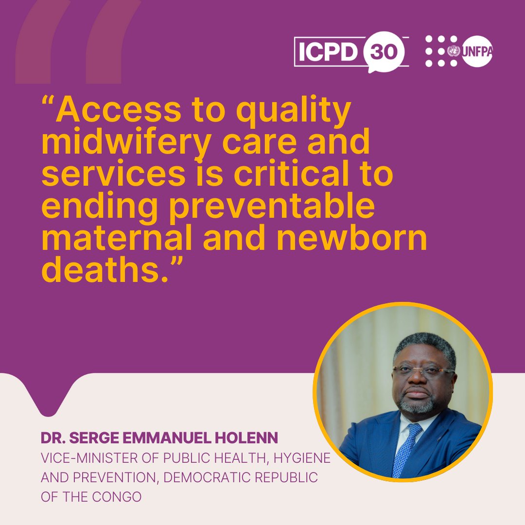 We must ensure every mother receives the care she deserves🧡 During #CPD57, as the Democratic Republic of the Congo faces a humanitarian crisis, Dr. Serge Emmanuel Holenn calls for urgent interventions to improve #MaternalHealth and safeguard mothers’ and babies’ lives. #ICPD30