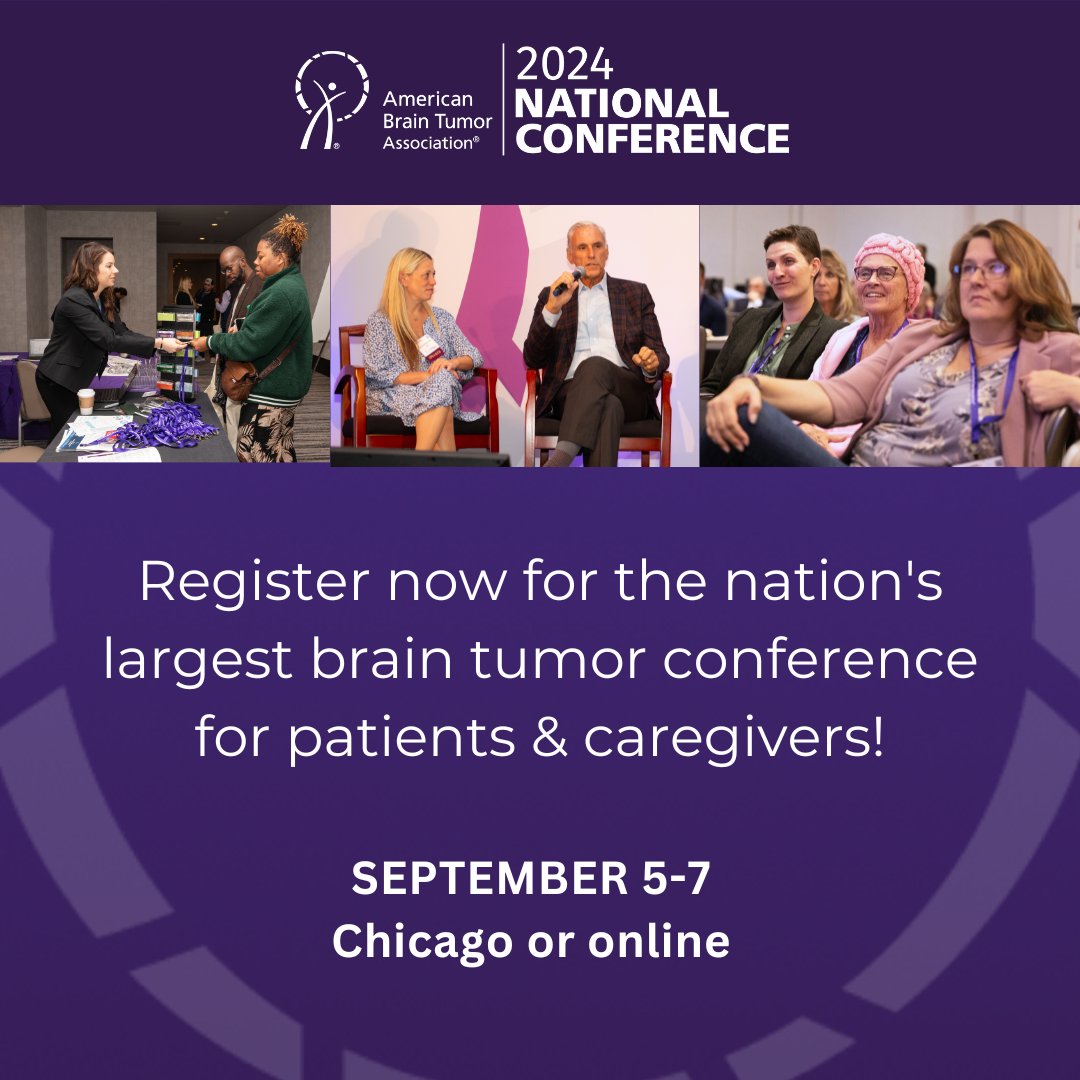 ✨ Get inspired by the latest advances in #braintumor treatment and care at the ABTA National Conference! Register now: bit.ly/2024NC

#btsm #braintumorawarenessmonth #braincancer #BTAM