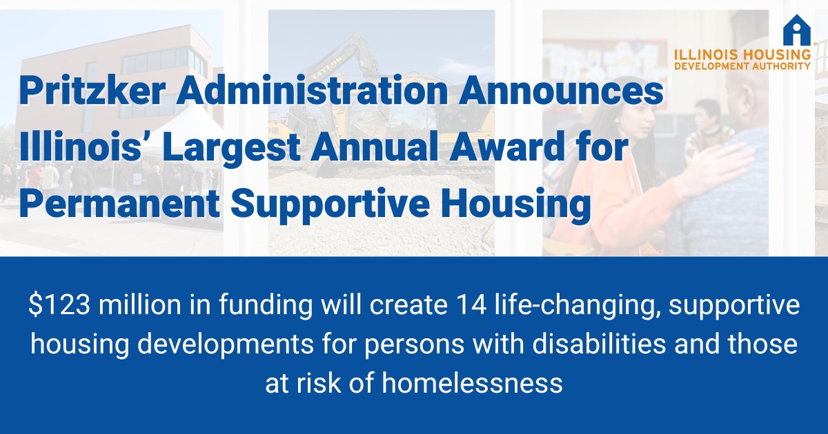 Big news for Illinois! IHDA and the Pritzker Administration are investing $123 million in supportive housing to help those with disabilities and at risk of homelessness.  
Read more in the latest press release: 
ow.ly/kBX350Rr9Q5
#SupportiveHousing