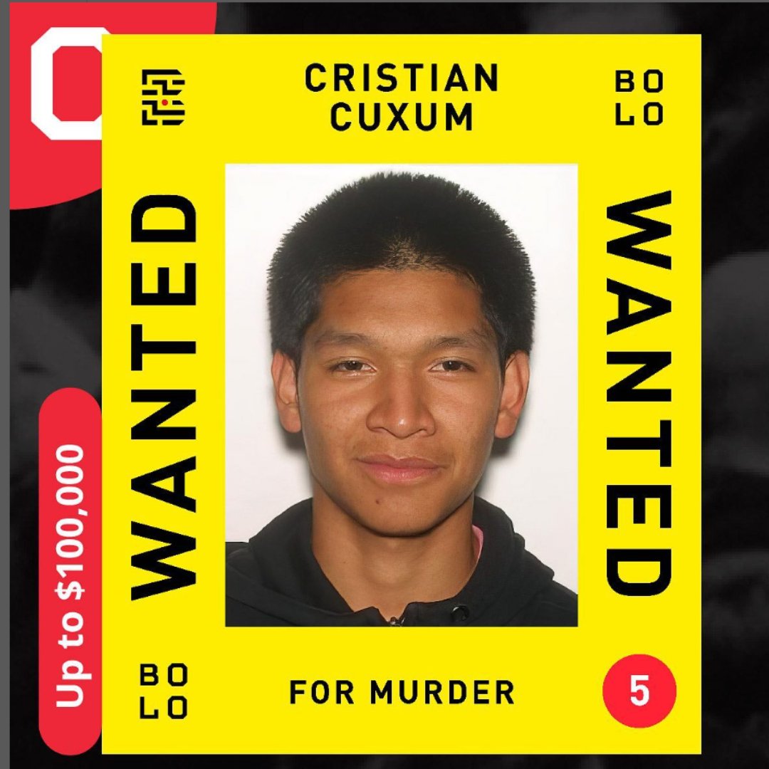 Meet Bolo #5 Canada's Most Wanted Cristian Cuxum Reward up to $100,000 Wanted for Murder By Toronto Police Service Reward expires Dec 3 2024 Call Toronto Crime Stoppers at 416-222-TIPS (8477) For more information visit boloprogram.org/cuxum @bolocanada #wanted #cuxum