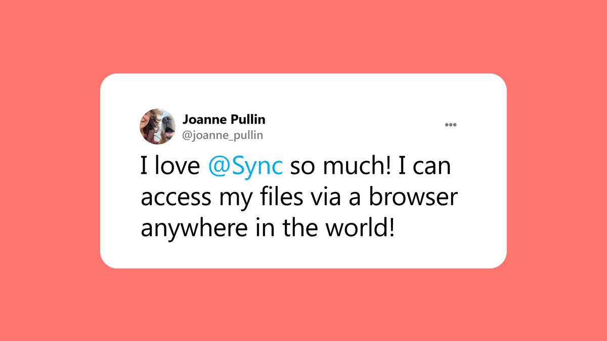 ❤️ ❤️ ❤️ You will absolutely fall in love with @Sync #cloudstorage, just like @joanne_pullin!
Make your free cloud storage happen right now:
sync.com/free-cloud-sto…