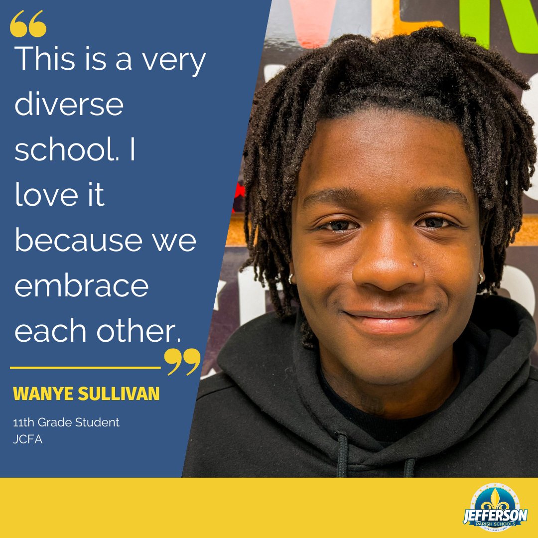 Wanye Sullivan is in the 11th grade at JCFA. He enjoys attending science class because he likes learning about topics that range from how the human body works to what keeps Earth rotating. He describes himself as hardworking and focused.