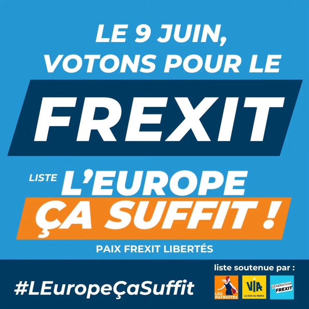 #Le9JuinJeVoteLesPatriotes 
#LEuropeCaSuffit