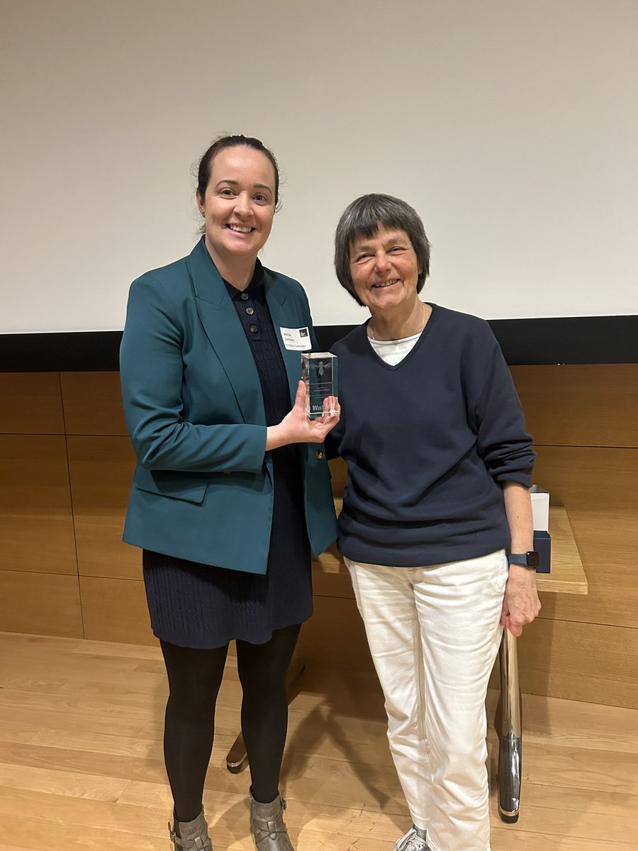 It was a privilege to award Mariann Honorary WntUK membership with a beautiful crystal drosophila presented by @melissagammons1 and reflect on her long and wonderful career. 

#WntUK2024