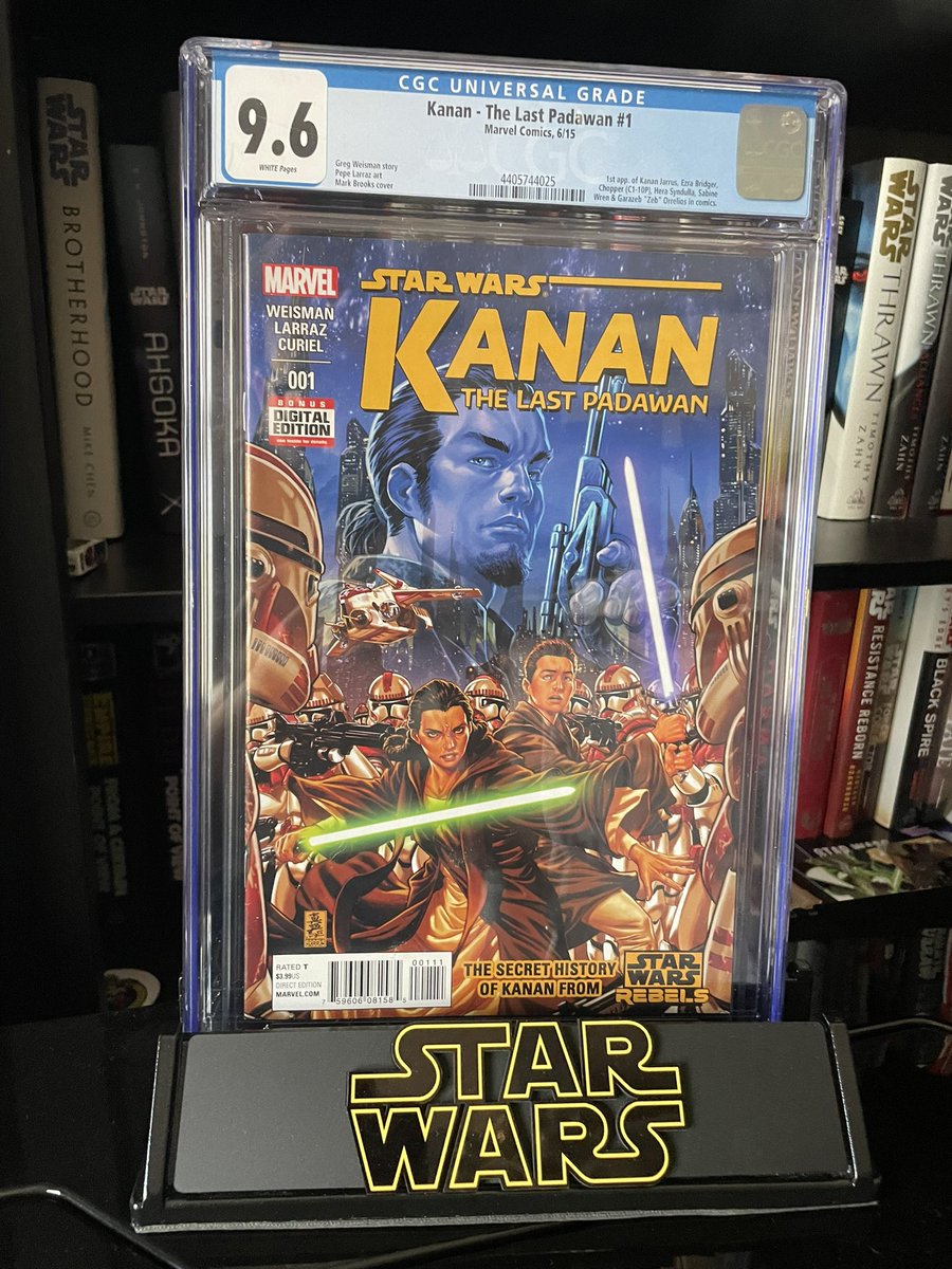Got this 9.6 of #Kanan The Last Padawan for a great price. Was a no-brainer pickup. Cover art by @MarkBrooksArt 

#starwarscomics #starwars