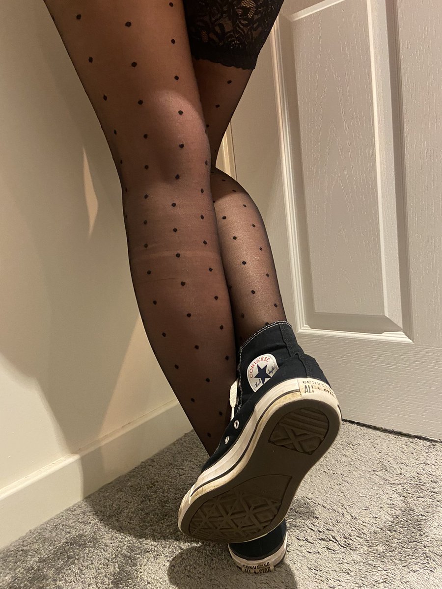 These are yours if you want them ? Converse and stockings they your thing ?