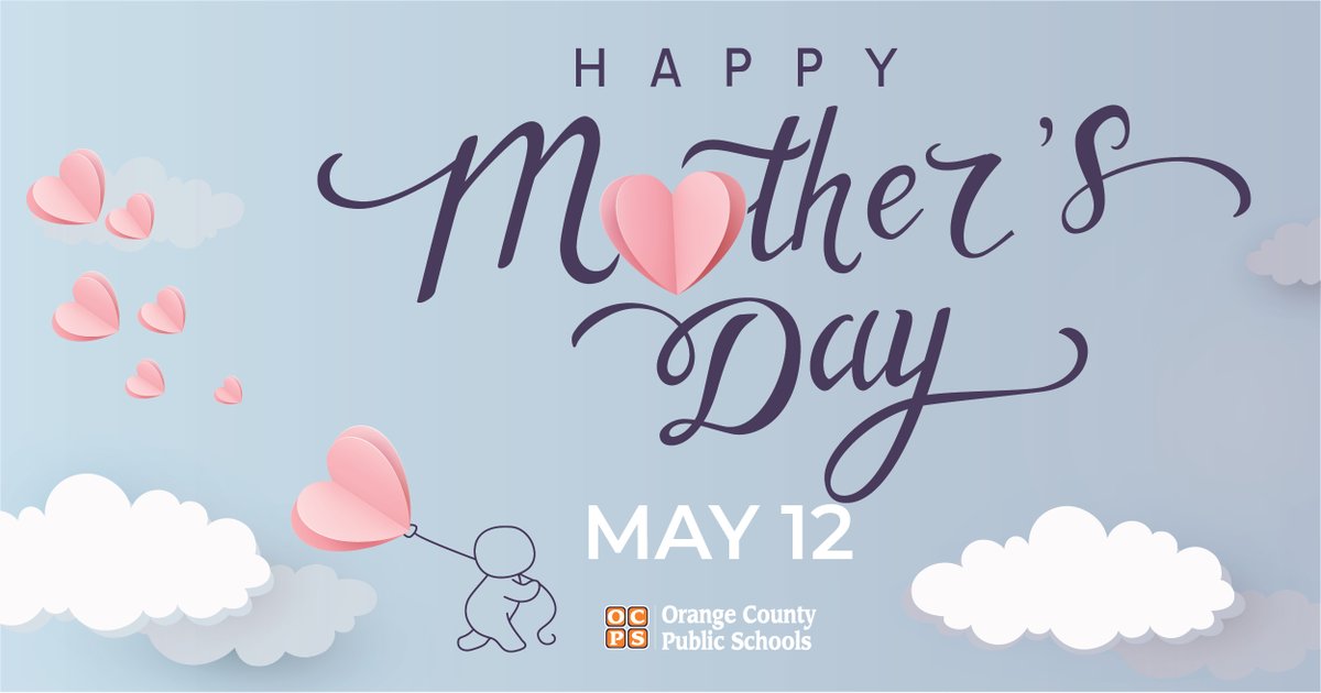 OCPS wishes all of the fantastic moms out there a very Happy Mother's Day! 🩷 #MothersDay #mothersday2024 #ocps