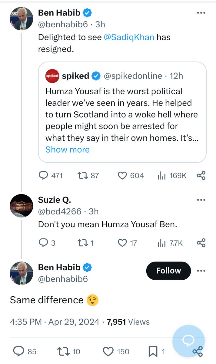 It seem very poor judgment of a deputy party leader @benhabib6 if he thinks his own ethnicity gives him a free pass to legitimise racial prejudice as banter. It is not something @richardtice would try - or get away with.