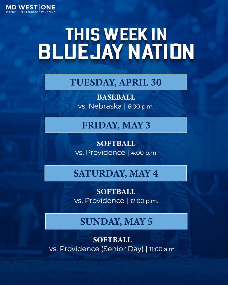 This week in Bluejay Nation! Powered by @MDWestOne, the official team doctors of Creighton Athletics. #GoJays