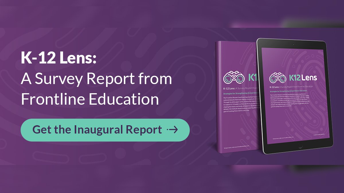 📢 Exciting news from Frontline Education: Introducing 'K-12 Lens: A Survey Report from Frontline Education'! This inaugural report offers insights from 700 K-12 administrators nationwide, empowering school leaders with data-driven strategies. Dive in👉ow.ly/veO150RjZvG