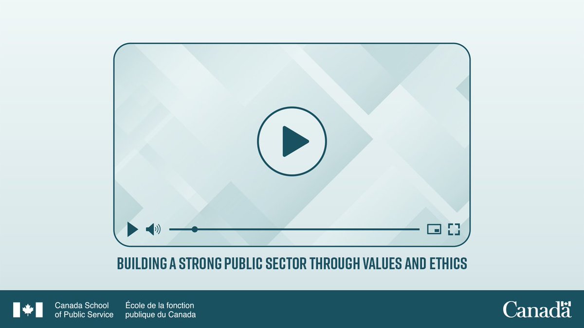 The Values and Ethics Code for the Public Sector came into effect in 2012 and has become a guidepost for public servants. The video Building a Strong Public Sector Through Values and Ethics (FON3-V02) explains how and why the Code was created: csps-efpc.gc.ca/video/values-e…