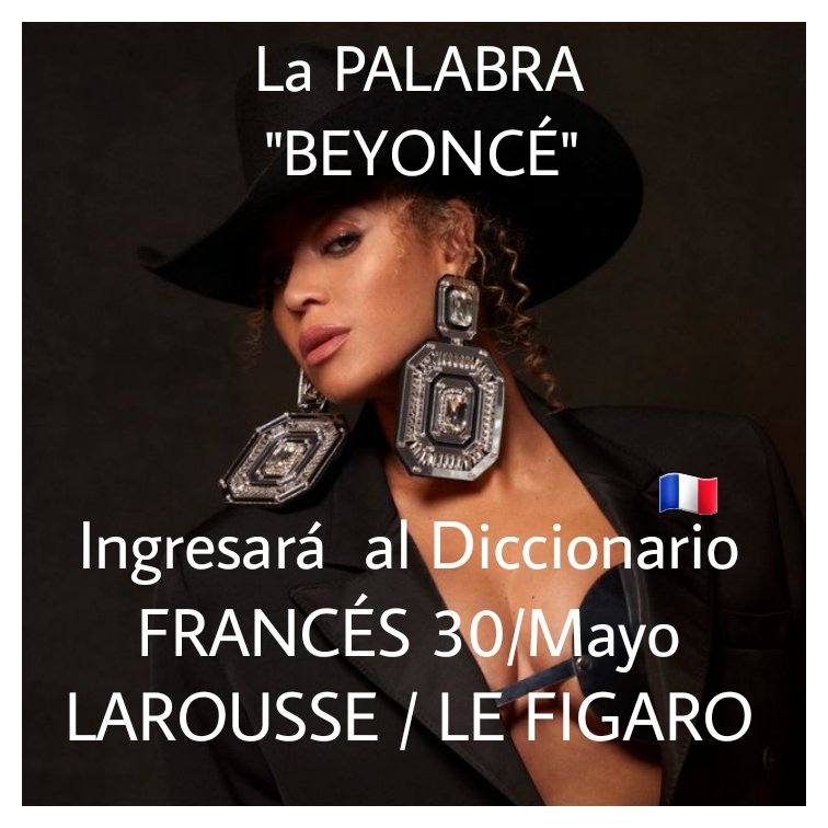 La palabra 'BEYONCÉ' ingresará a los diccionarios franceses a partir del 30 de Mayo de 2024, información vía 

LAROUSSE / LE FIGARO

IMPACTO CULTURAL 🐝👑
#Beyonce #Larousse #LeFigaro #BeyHive @Beyonce