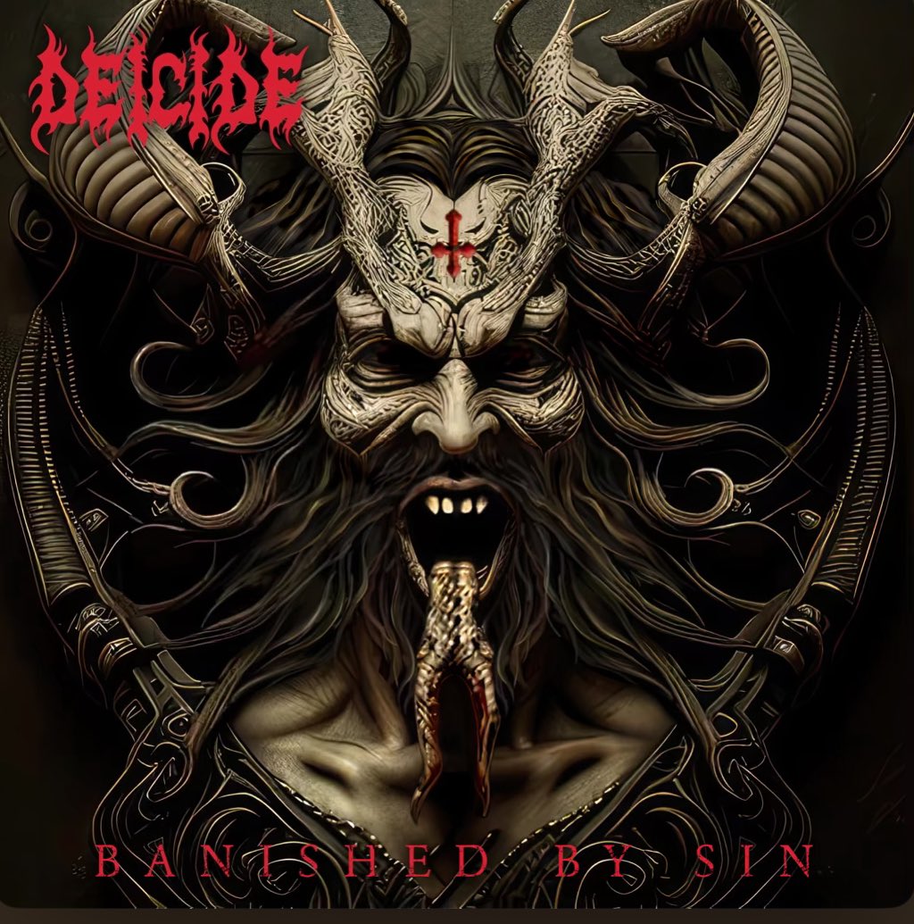 Deicide - Banished By Sin- 🤘🏻4/5 #albumreview

 🤘🏻 production: excellent extra brutal 
 🤘🏻 bounce: a relentless onslaught of blast beats 
 🤘🏻 lyrics: demonic words I don’t comprehend 
 🤘🏻 replay: absolutely several great songs
 😅 extra: nope the band sounds the same as before