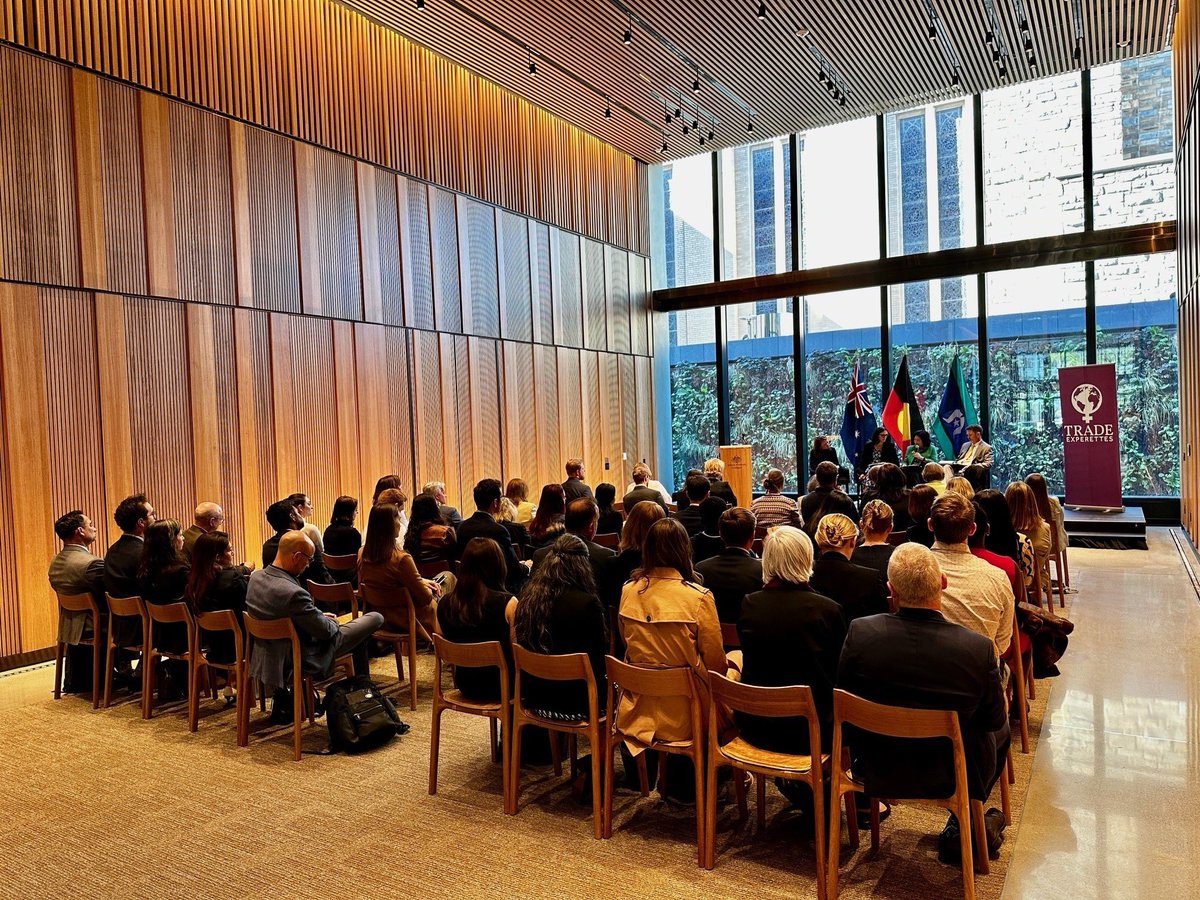 Is industrial policy back? Good to take a deep dive on this question with @MalmstromEU, @Mari_Pangestu & Timothy Keeler on a @TradeExperettes panel hosted by the Embassy Trade Team, looking at industrial initiatives around the world & the next evolution of global trade dynamics.