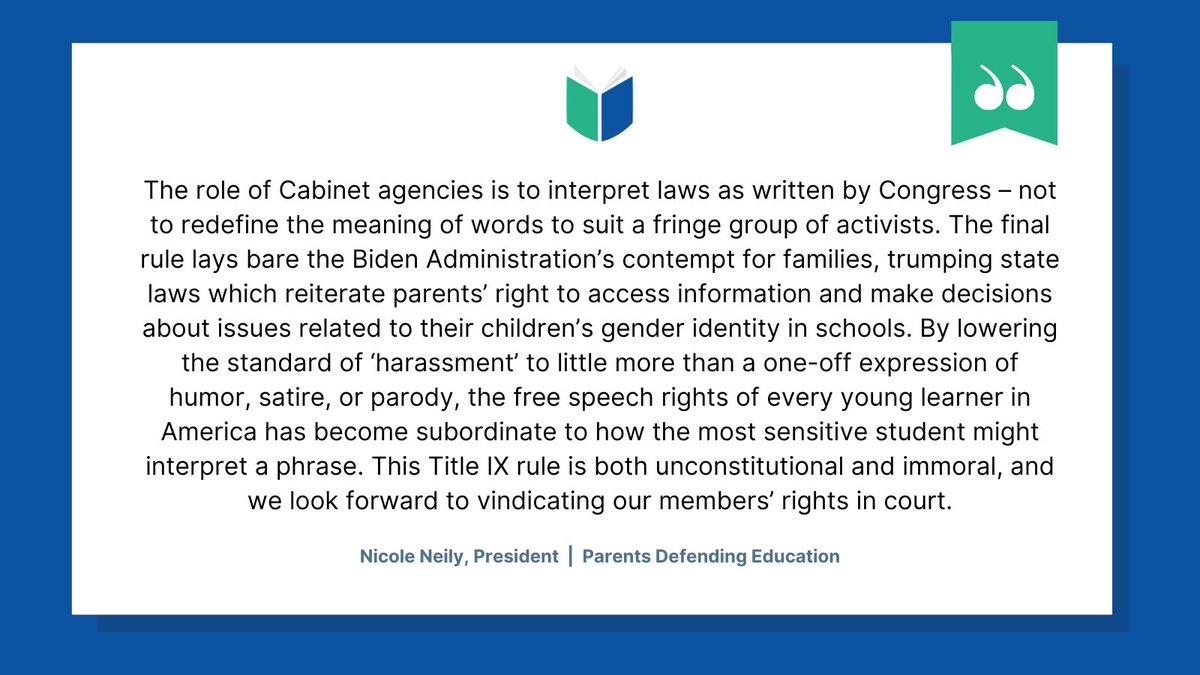 Here is the official statement from PDE President @nickineily on the Title IX lawsuit: