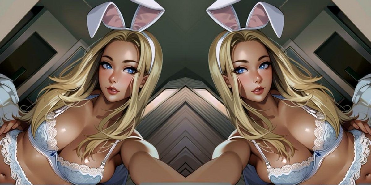 Miss #RileySteele (@rileysteelexo, @rileysripe, @badbabyriley,& @rileysheaven) 🙂💗🇺🇲 #MirrorMirror #MirrorMonday #Bunny #BunnyGirl #BunnyLove #Easter #Easter2024 #AIMirror