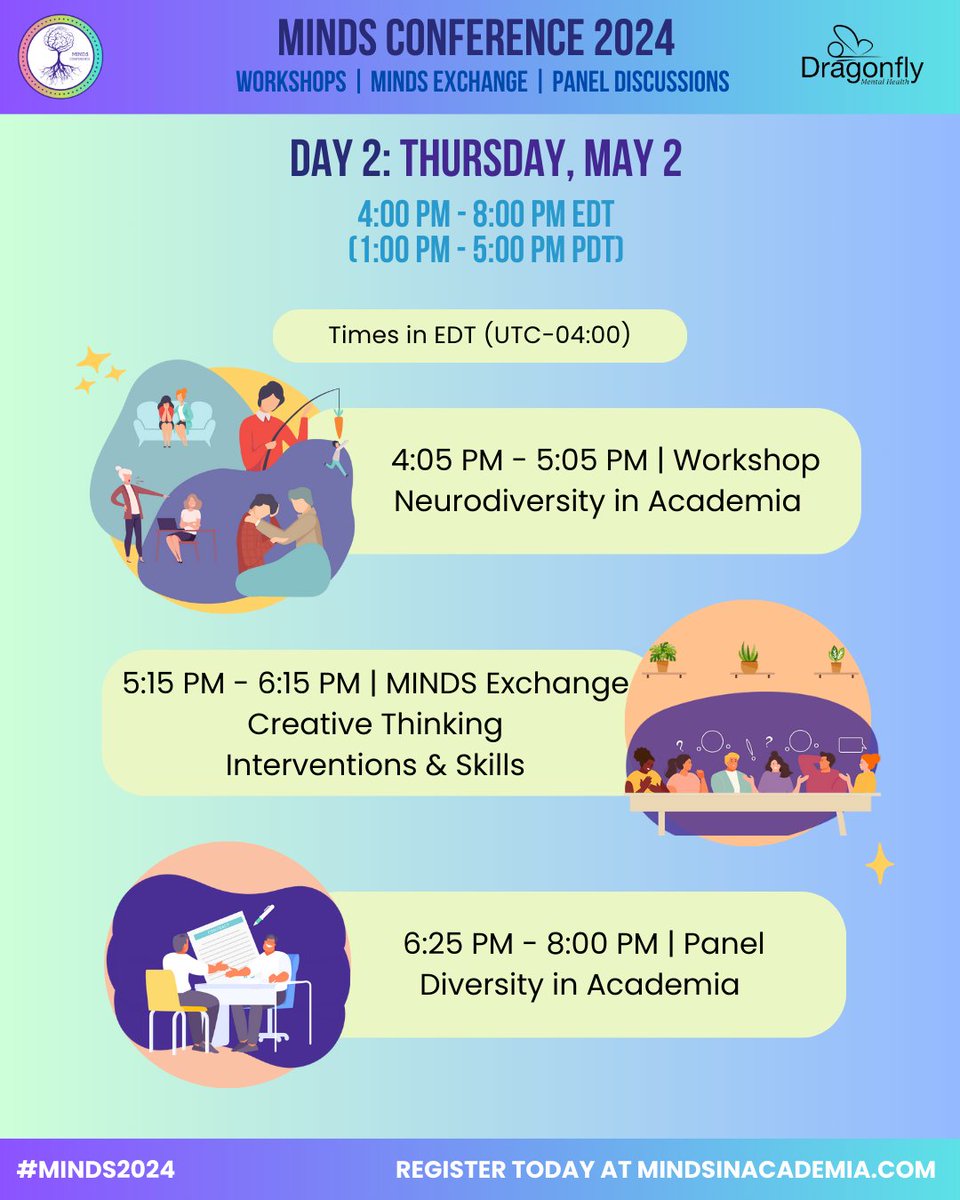 🎉 The last day of #MINDS2024 is three days away! 🎉 Join us for the last day of the #MINDS2024 Conference on Thursday, May 2nd! 🗓️ Get ready for key insights into diversity and much more! 🧠✨