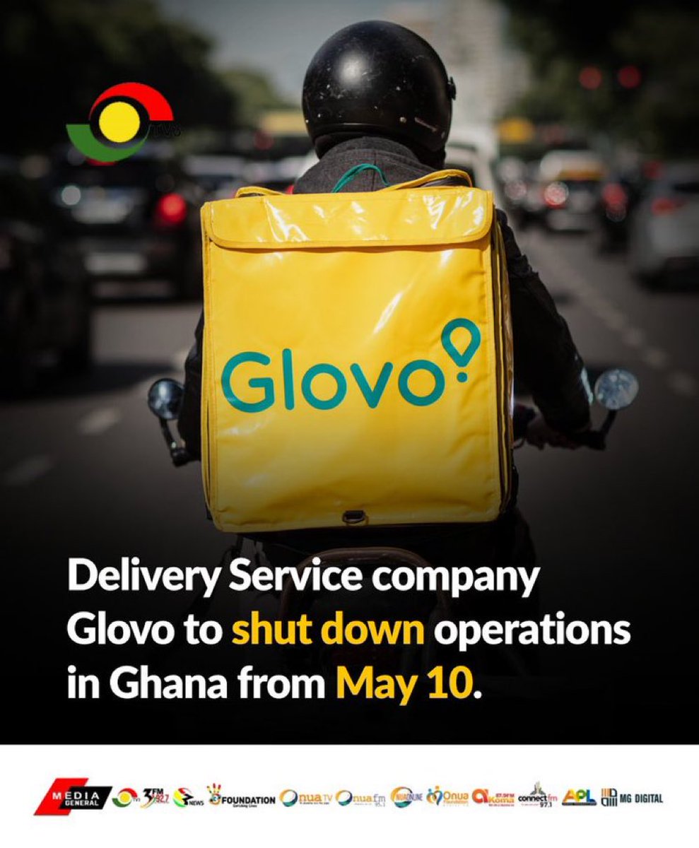 Glovo lef Ghana too lmao