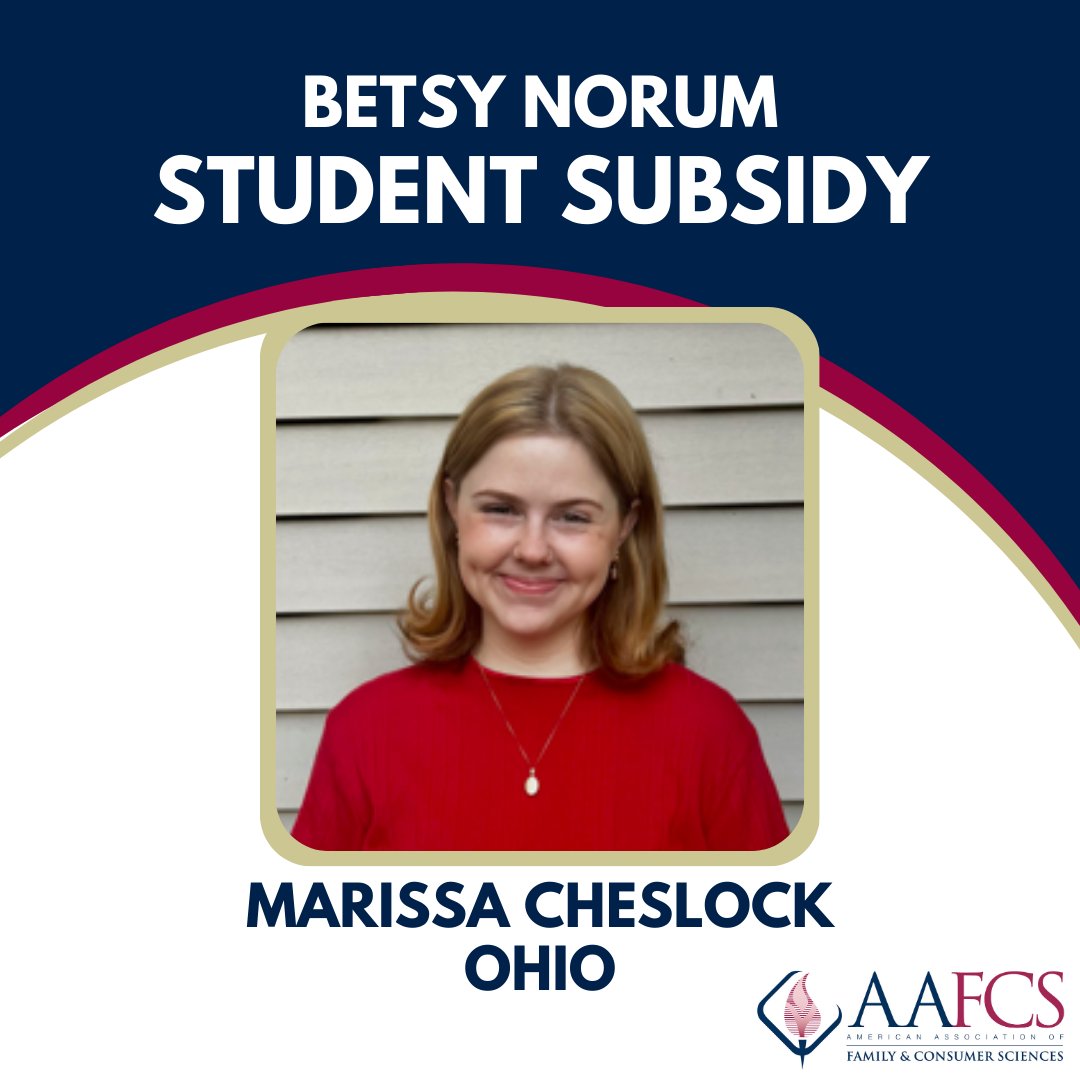 Announcing Marissa Cheslock as the recipient of the Betsy Norum Student Subsidy from the Community of Lifelong Professionals!