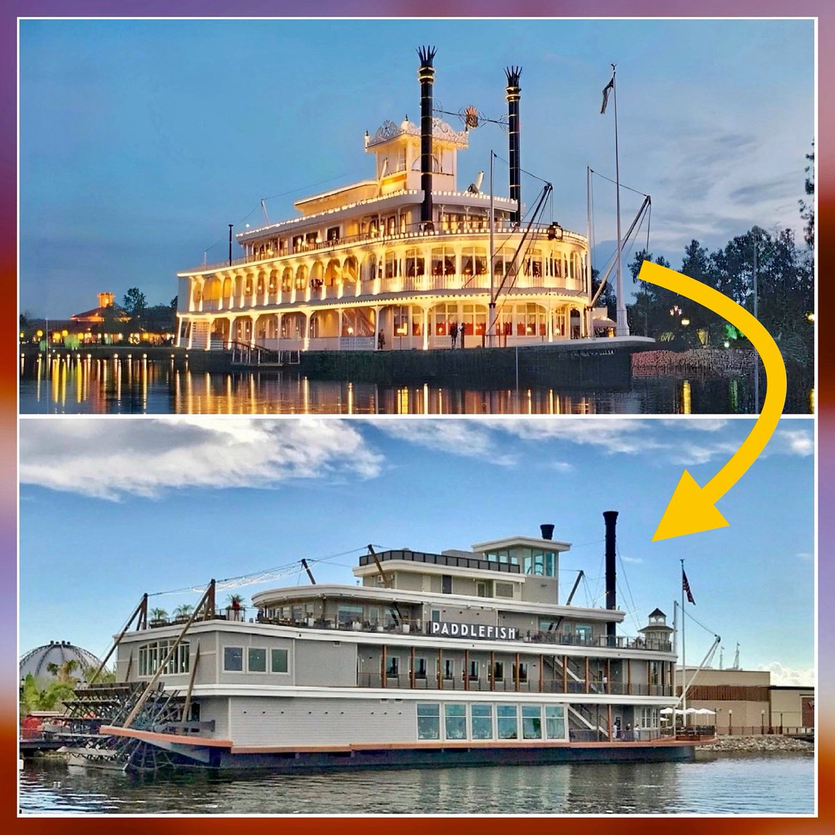 The Empress Lilly Riverboat held WDW’s finest restaurant, now, stripped of her glory, she’s sailed to Disney Springs. Most guests however are oblivious that it’s not a boat at all, It’s a boat shaped building that has never moved an inch. Have you ever boarded this fine “vessel”?