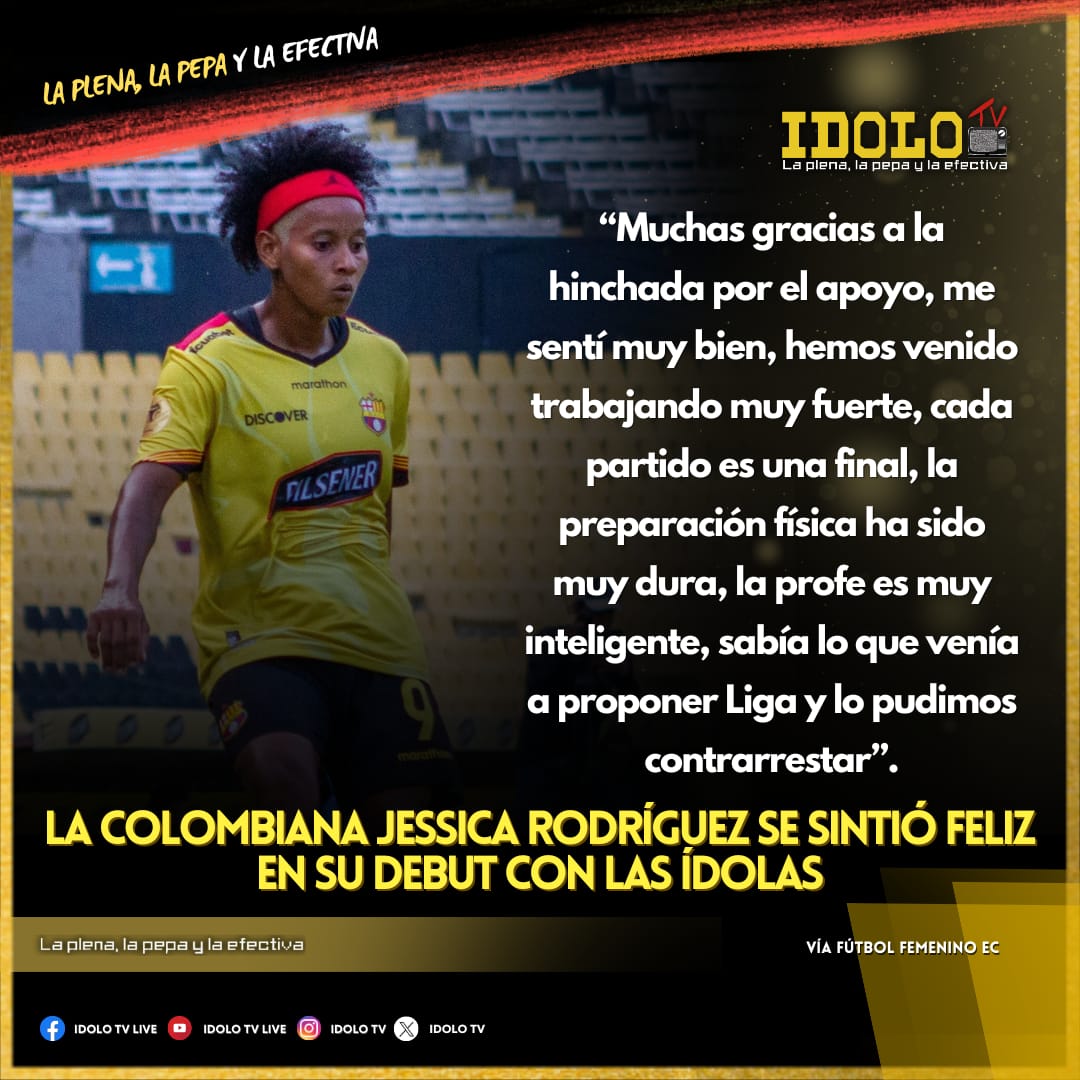 La colombiana Jessica Rodriguez se sintió feliz en su debut con las ídolas‼️