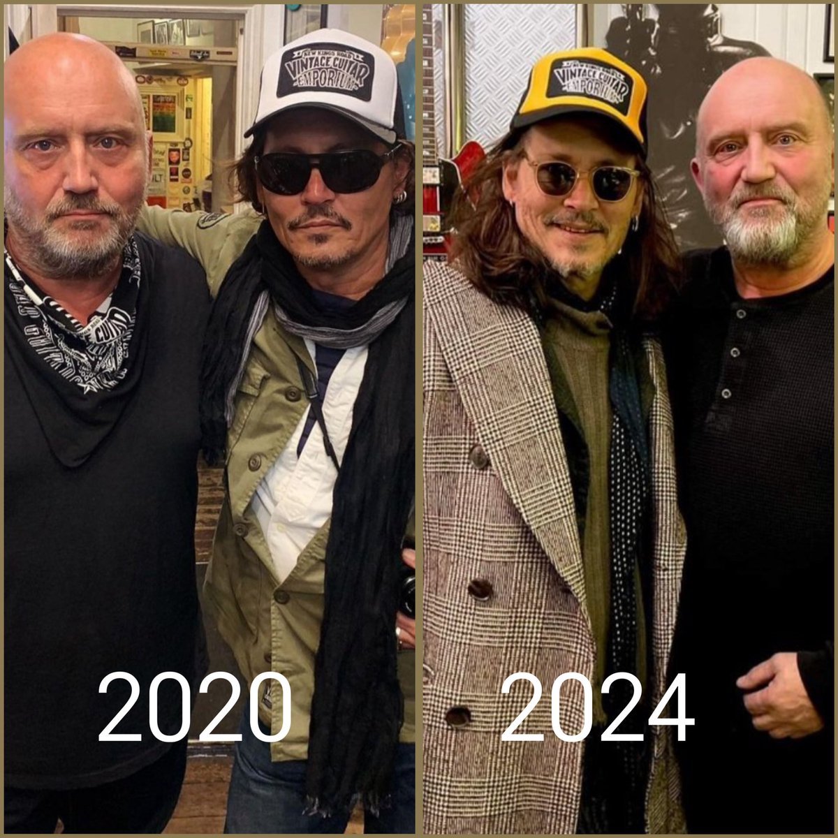 Johnny 2020 and 2024 at @newkingsroadVGE 🥰🎸

#JohnnyDepp
#JohnnyDeppIsALegend 
#JohnnyDeppIsARockstar
#JohnnyDeppIsLoved 
#JohnnyDeppKeepsWinning 
#IStandWithJohnnyDepp