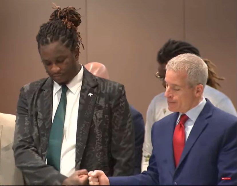 Young Thug avec son avocat aujourd’hui au tribunal 🤜🏾🤛🏼