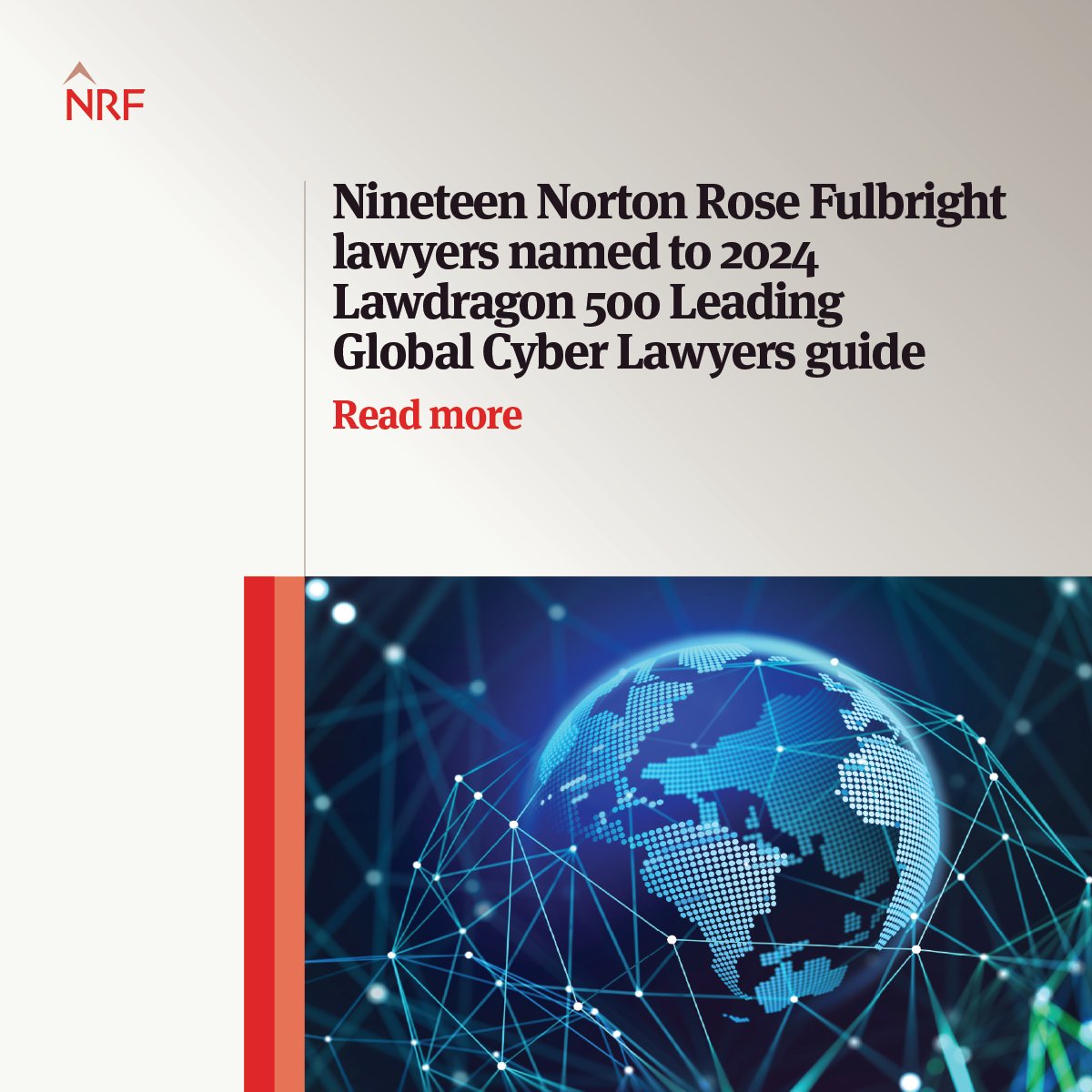 We’re proud to announce that 19 of the firm’s lawyers spanning multiple regions have been included in the 2024 Lawdragon 500 Leading Global Cyber Lawyers guide. ow.ly/3gRq50Rrf3Y