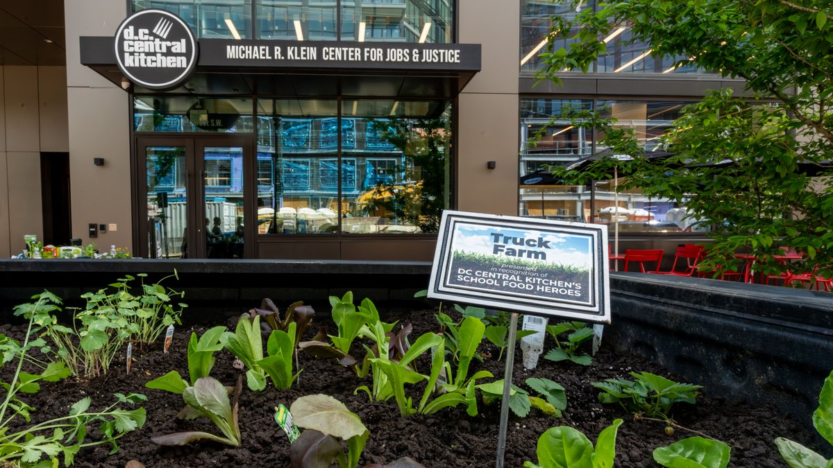 Gardening season is upon us & the first of our two Truck Farms has been planted with fresh greens, strawberries, cilantro, and more! Watch out for Truck Farm appearances throughout the community all season long. 🥬🍓🍅🌱 #schoolfood #gardening #nutritioneducation