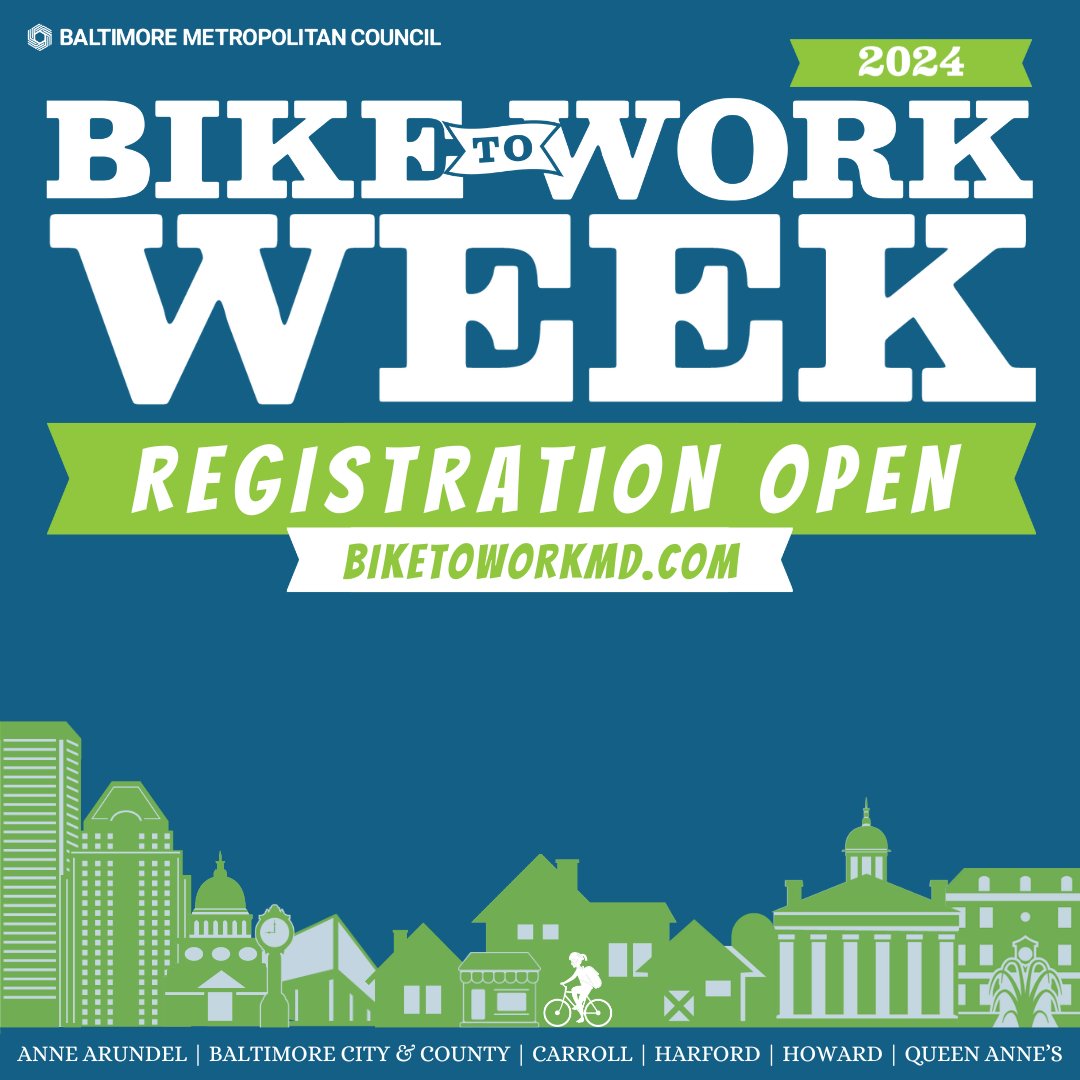 There's still time to register for this year’s Bike to Work free event. Community members who register and bike to their selected location can pick up a free t-shirt and giveaway items.
Register for free at ow.ly/u2g750RrgcW
 #MDroads #MDOTcares