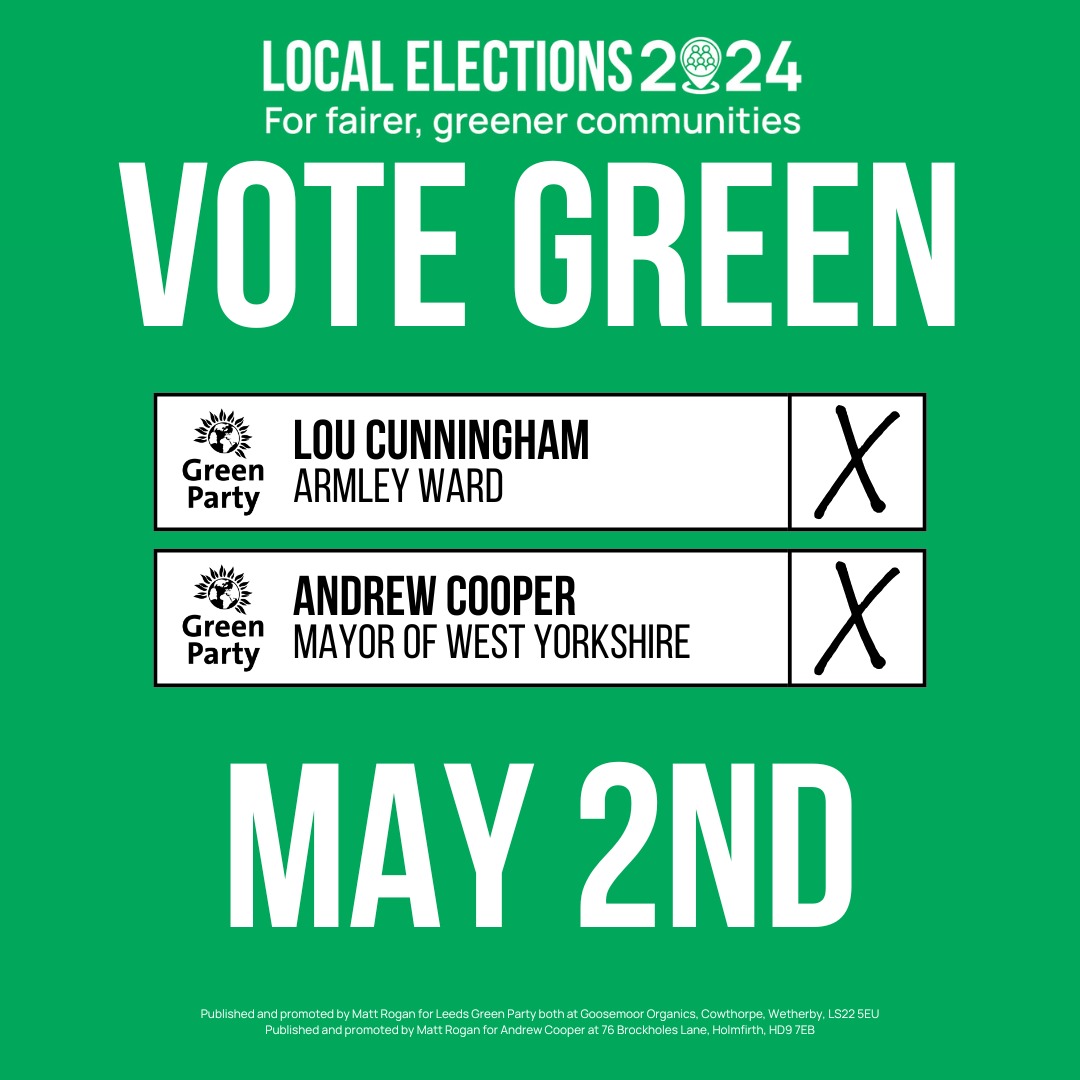 I would love the chance to be an Armley councillor again 🙏💚🙏 this is your chance to help us make history in Armley. Please vote in the local elections #louforarmley #LocalElections2024 #VoteGreen