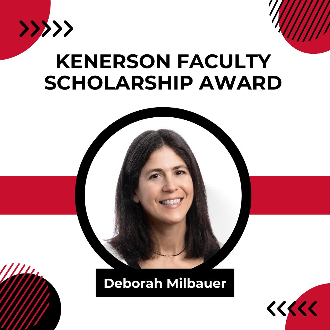 Two of our faculty have been recognized by <a href="/NUBouve/">Bouvé College of Health Sciences at Northeastern</a>  for their excellence in teaching and scholarship.

Deborah Milbauer is the recipient of the 2024 Kenerson Faculty Scholarship Award. Congratulations, Deborah!