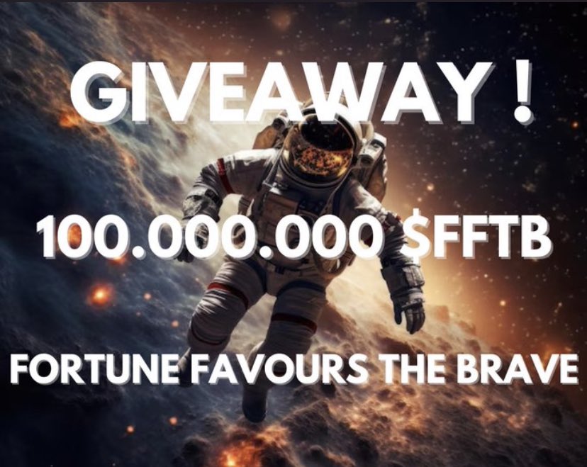 🚨HUGE GIVEAWAY FOR THE CRONOS CHAIN !🚨 🎁I am giving away 100.000.000 $FFTB $FFTB is the next 1000x GEM ! 🚀 #FFTB 🤝 @cryptocom 👀 ⚠️HOW TO ENTER⚠️ 1. Follow @FFTB_Cronos 2. Follow @mkeytvde 3. Retweet this tweet 🔂 4. Like this post ♥️ 5. Tag 3 Friends (multiple entries