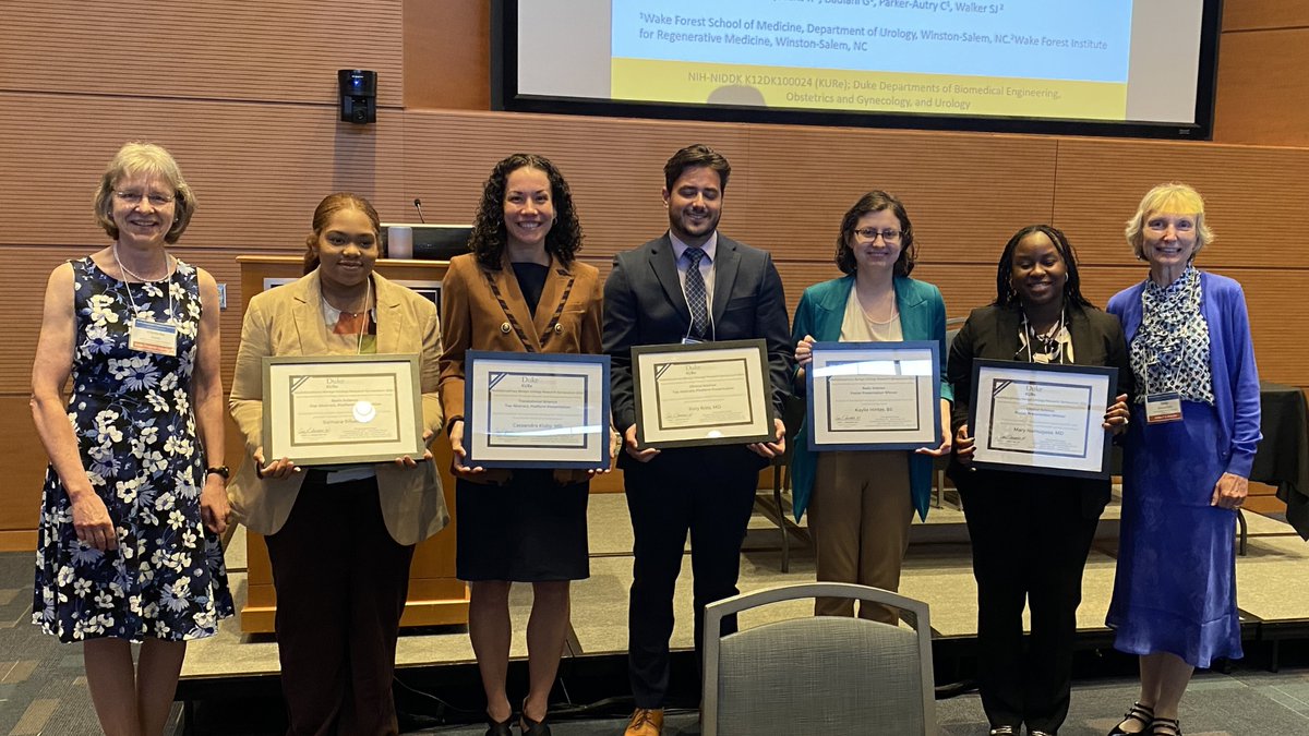 #MemberMonday | Dr. @CassandraKisby received the Top Translational Science Abstract award during @dukeobgyn's 9th Annual Benign Urology Symposium. Congrats, Dr. Kisby! 🏆 We'd also like to congratulate, Dr. Cindy Amundsen on organizing a successful research symposium 🎉