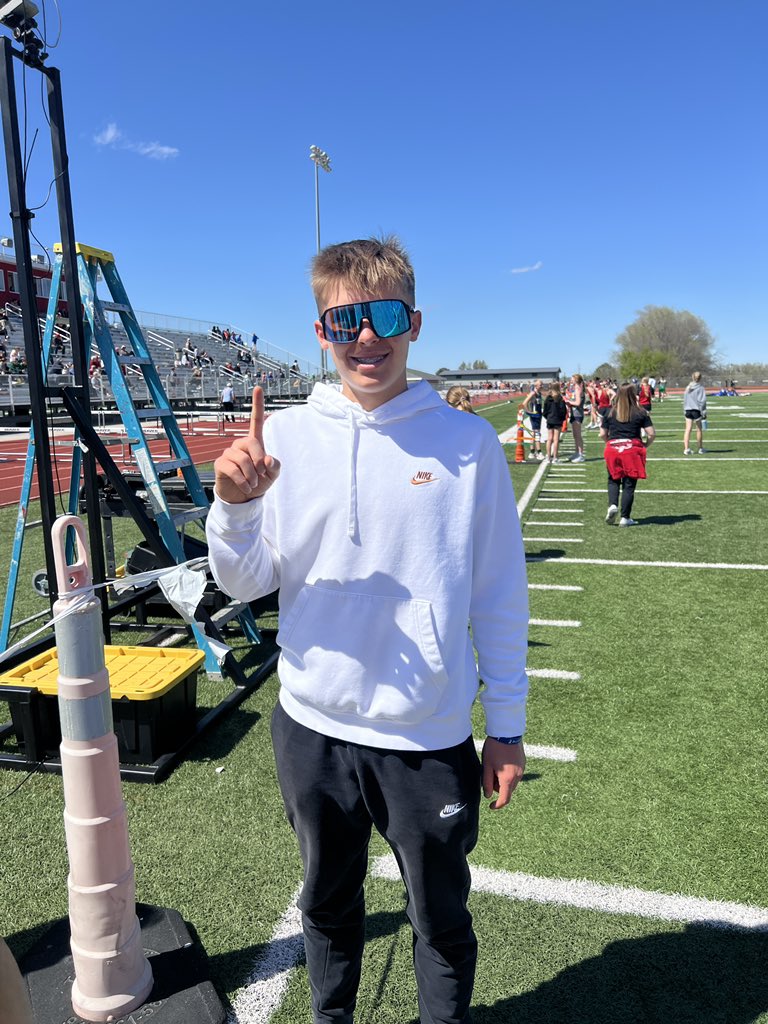 Mikaela Boss (@mbossyes) on Twitter photo Our last regular season meet today. YMS Track and Field is at the Boone Central Quad. Great day for PRs! <a href="/ymsdukes/">York Middle School</a> #yorkdukes
1st Place Triple Jump
Hayden Coffin Our last regular season meet today. YMS Track and Field is at the Boone Central Quad. Great day for PRs! <a href="/ymsdukes/">York Middle School</a> #yorkdukes
1st Place Triple Jump
Hayden Coffin