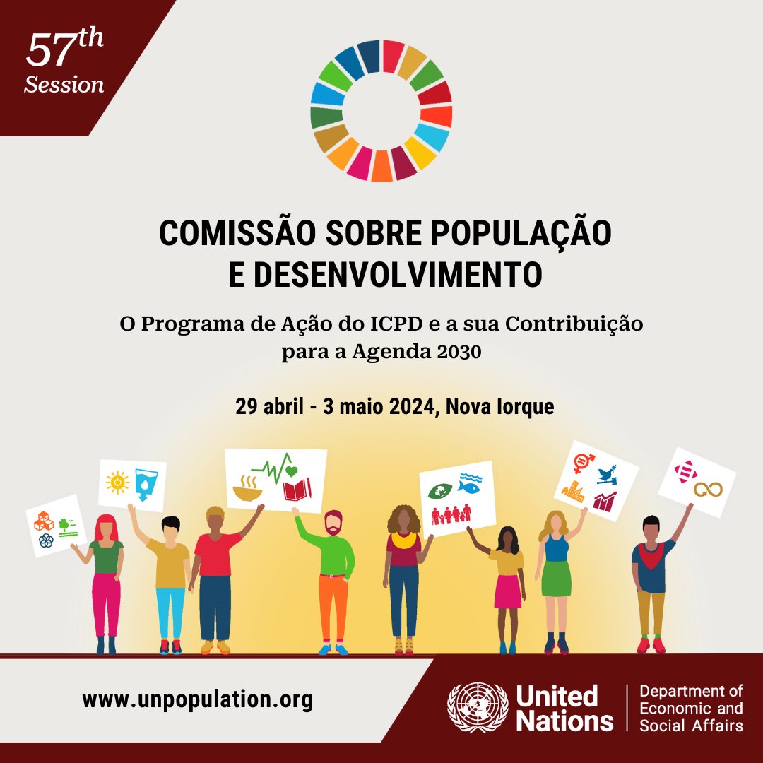 Há 30 anos, a Comissão sobre População e Desenvolvimento reforçou a importância dos direitos humanos nas questões de população e desenvolvimento. Esta afirmação histórica levou ao progresso global na vida das pessoas. Acompanhe a 57ª sessão da Comissão: un.org/fr/desa/people…