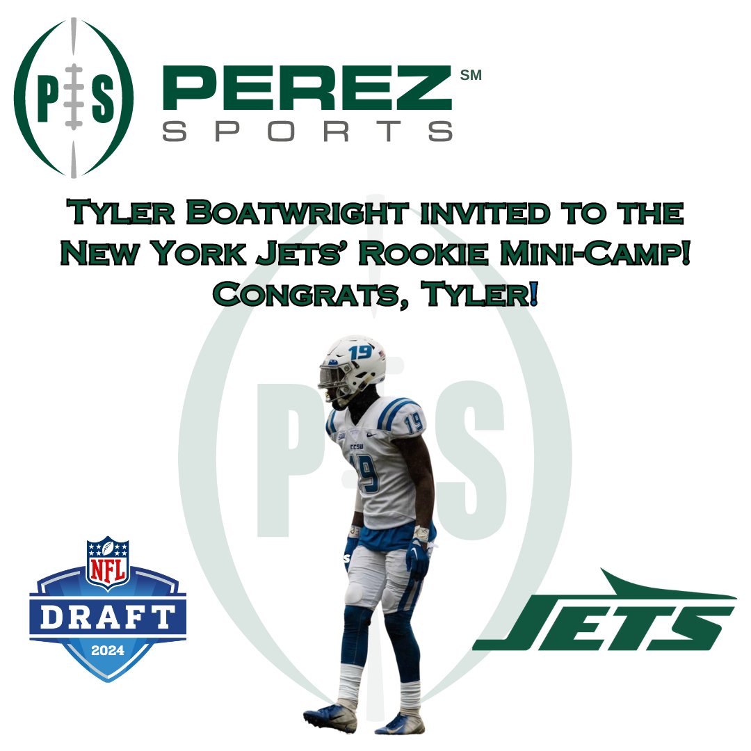Perez Sports Associates, LLC. (@perezsports) on Twitter photo Congrats to our client, Tyler Boatwright, on his invite to the New York Jets' Rookie Mini-Camp! <a href="/tboatda1/">Tyler Boatwright</a> <a href="/PerezSportsJP/">John Perez</a> Congrats to our client, Tyler Boatwright, on his invite to the New York Jets' Rookie Mini-Camp! <a href="/tboatda1/">Tyler Boatwright</a> <a href="/PerezSportsJP/">John Perez</a>