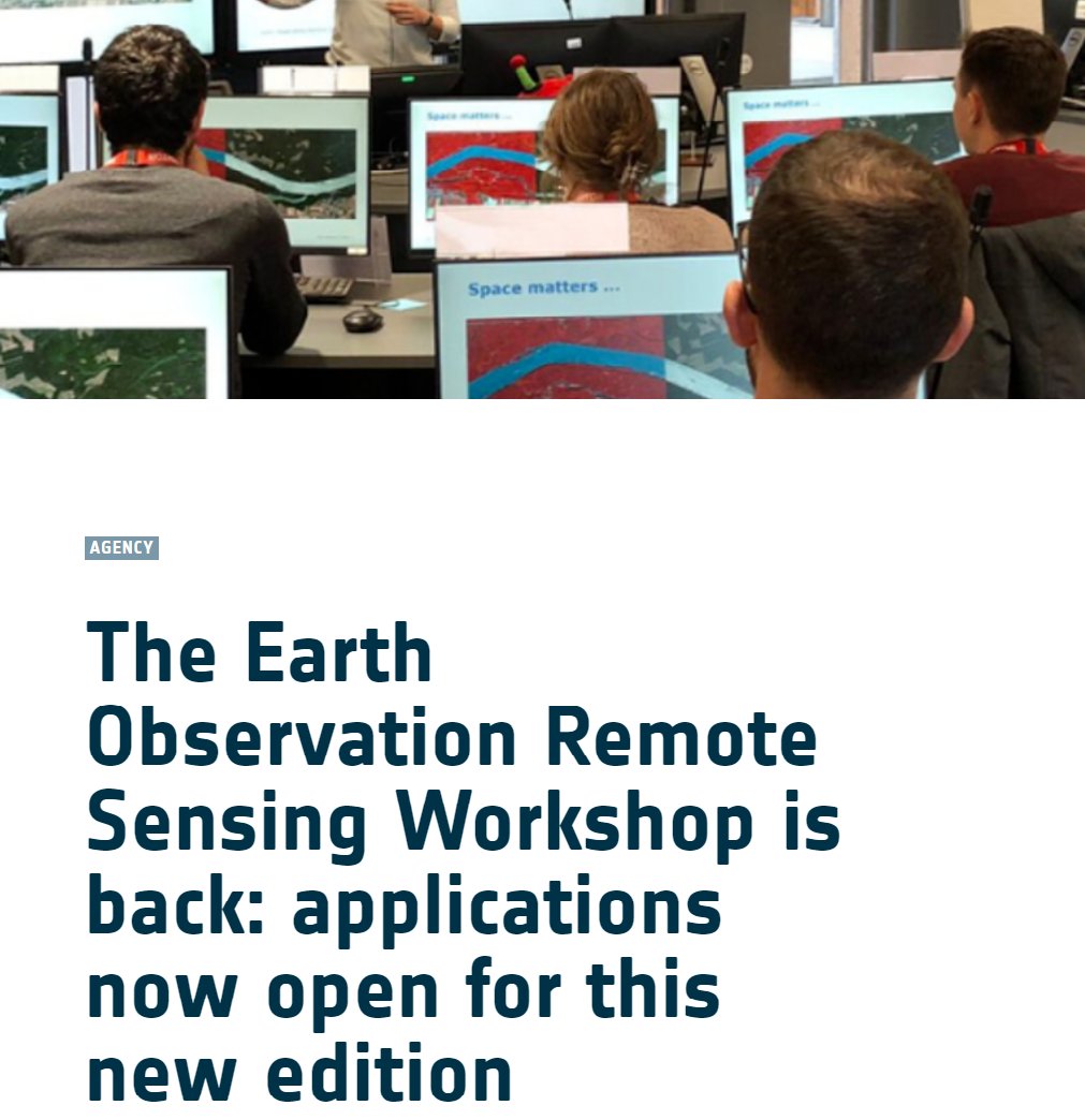 🚨 Last Chance to Apply! 🚨 You still have a few hours left to submit your application for the ESA Earth Observation Remote Sensing Workshop. 📅 Deadline: 23:59 CEST Tonight 🔗 esa.int/Education/ESA_… #ESA #SpaceEducation #LastCall