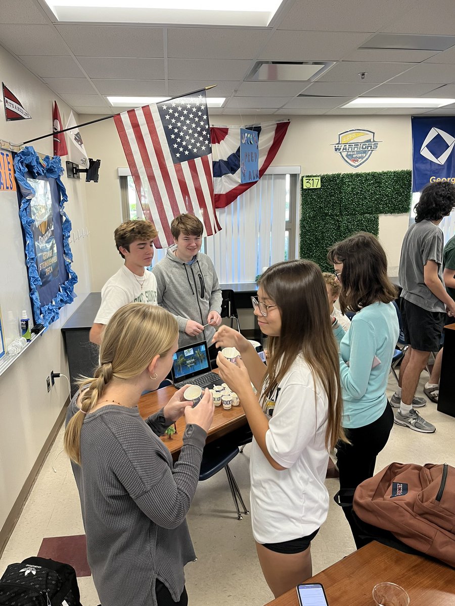 Shark Tank test marketing today for level two students! Classes came in, tried their ice cream, and completed surveys. #gshsmarketing