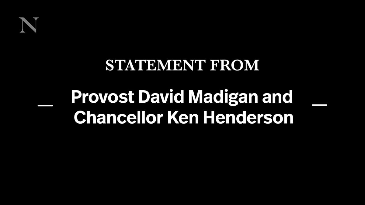 Moving Forward Together. A statement from Provost David Madigan and Chancellor Ken Henderson. Read the full message here: bit.ly/3JEX48o