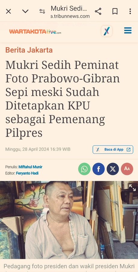 Jangan sedih Pak Mukri, mungkin bisa jual foto yang lain aja?