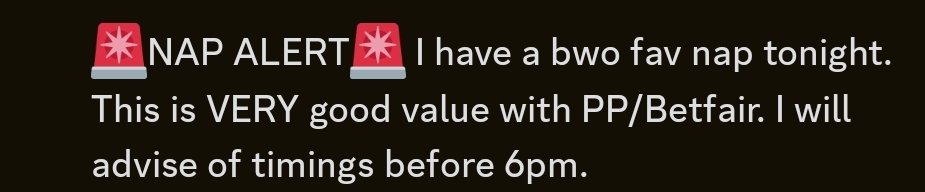 Monday evening NAP 😍 
If you don't wanna miss out, click on the link below to start your 7 day free trial 🔥

discord.com/invite/ghCZXAW…

#GamblingTwitter #GamblingX #Greyhounds #Tipster #Greyhoundtips