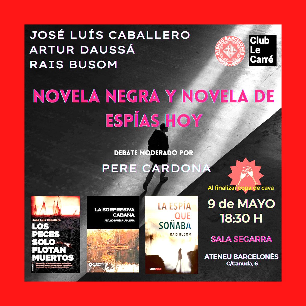 Se va a celebrar un debate sobre la novela negra y de espionaje en el Ateneu de Barcelona. Nos hacemos eco en el blog
…elasdeespionajeespanolas.blogspot.com/2024/04/notici…